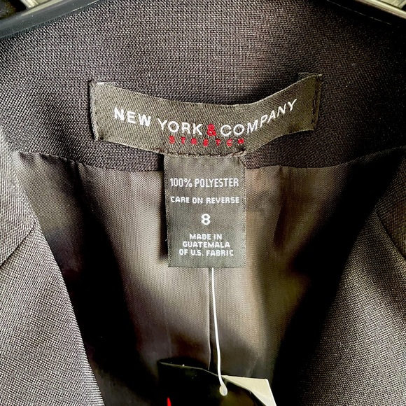 NWT New York & Co. Stretch Women's Size 8 Black Suit Jacket / Blazer - Picture 8 of 13